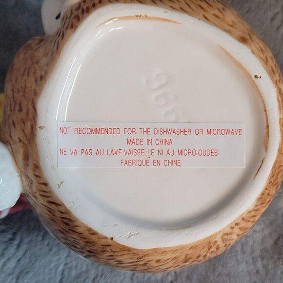 Vintage 1996 Teddy Bear Christmas Holiday Mug 20 oz Cup Nuts~Candy~Planter w/Box - Picture 5 of 11